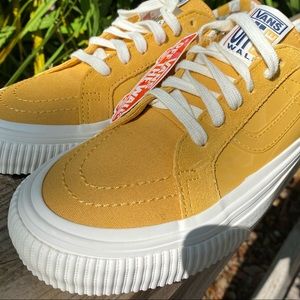 VANS Sk8-Low Reissue S Shoes Karina Rozunko Patent​ Honey Gold (VN0A4UWI24L)
